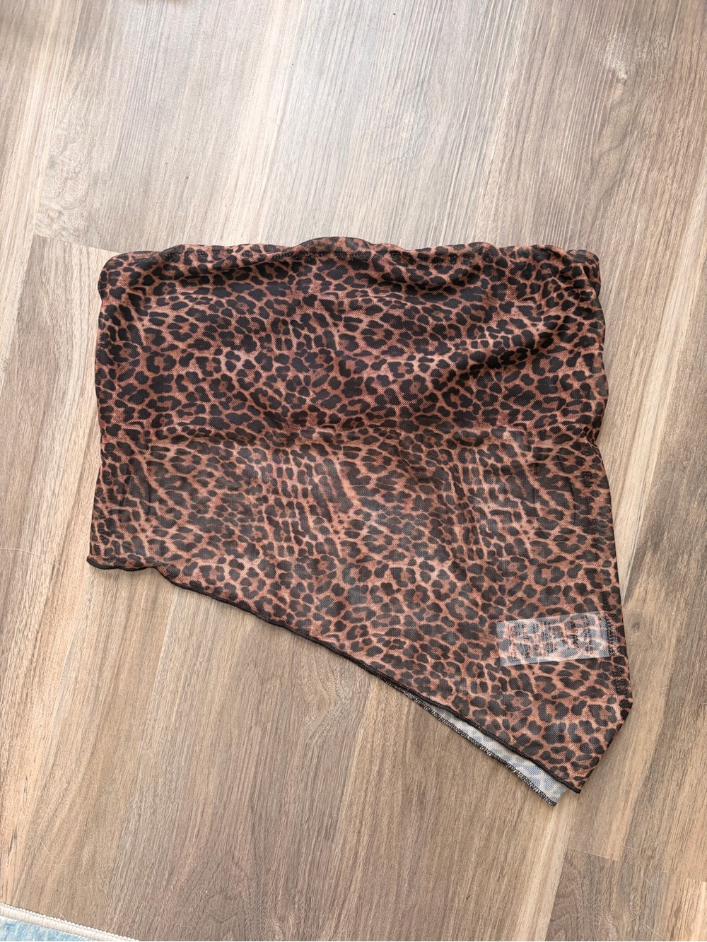 Edikted- Leopard Print Asymmetric Tube Top